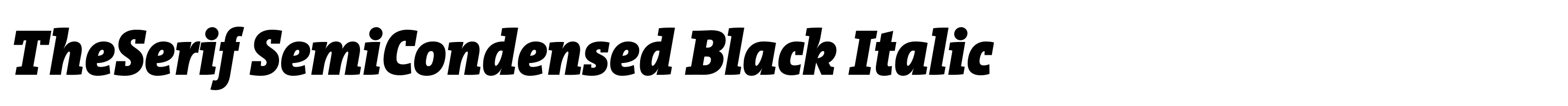 TheSerif SemiCondensed Black Italic